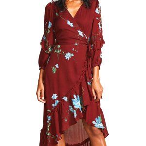 Joie floral wrap dress